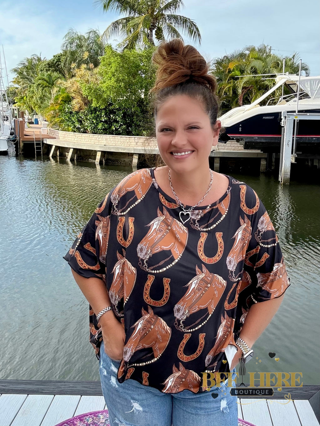 The Lucky Horse Shoe Top by Sterling Kreek - BFF Here
