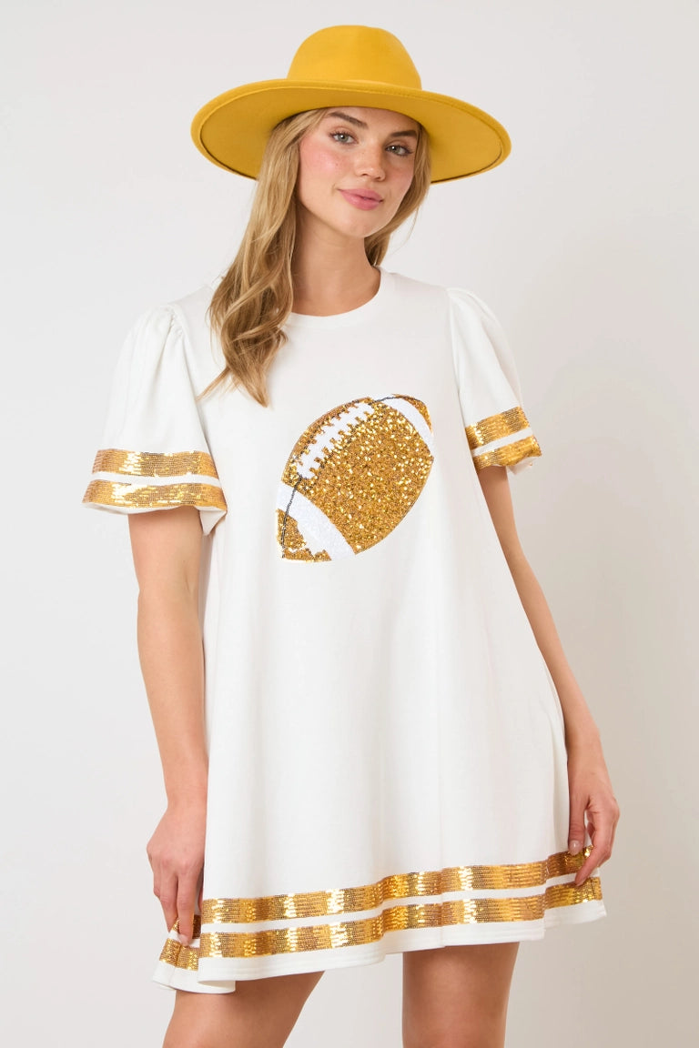 Championship Sparkle Football Dress / Choice of Color - BFF Here