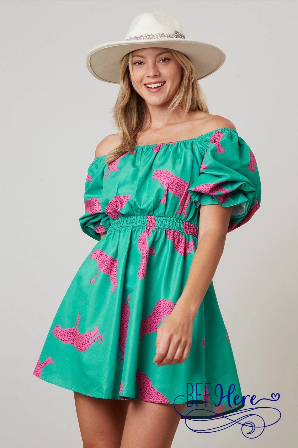 Poplin Prowess: Playful Cheetah Dress - BFF Here