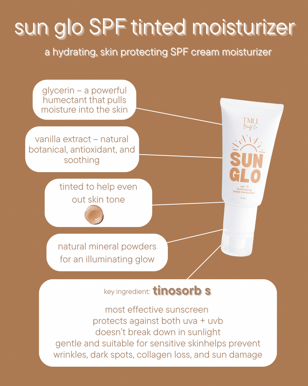 TMLL Sun Glo Tinted Moisturizer by TMLL Beauty (Ships 2-3 weeks)