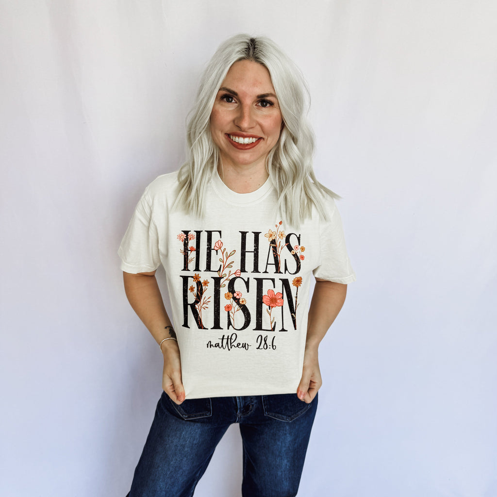 He Has Risen Graphic Tee by FestiviTees (Ships 2-3 weeks) - BFF Here