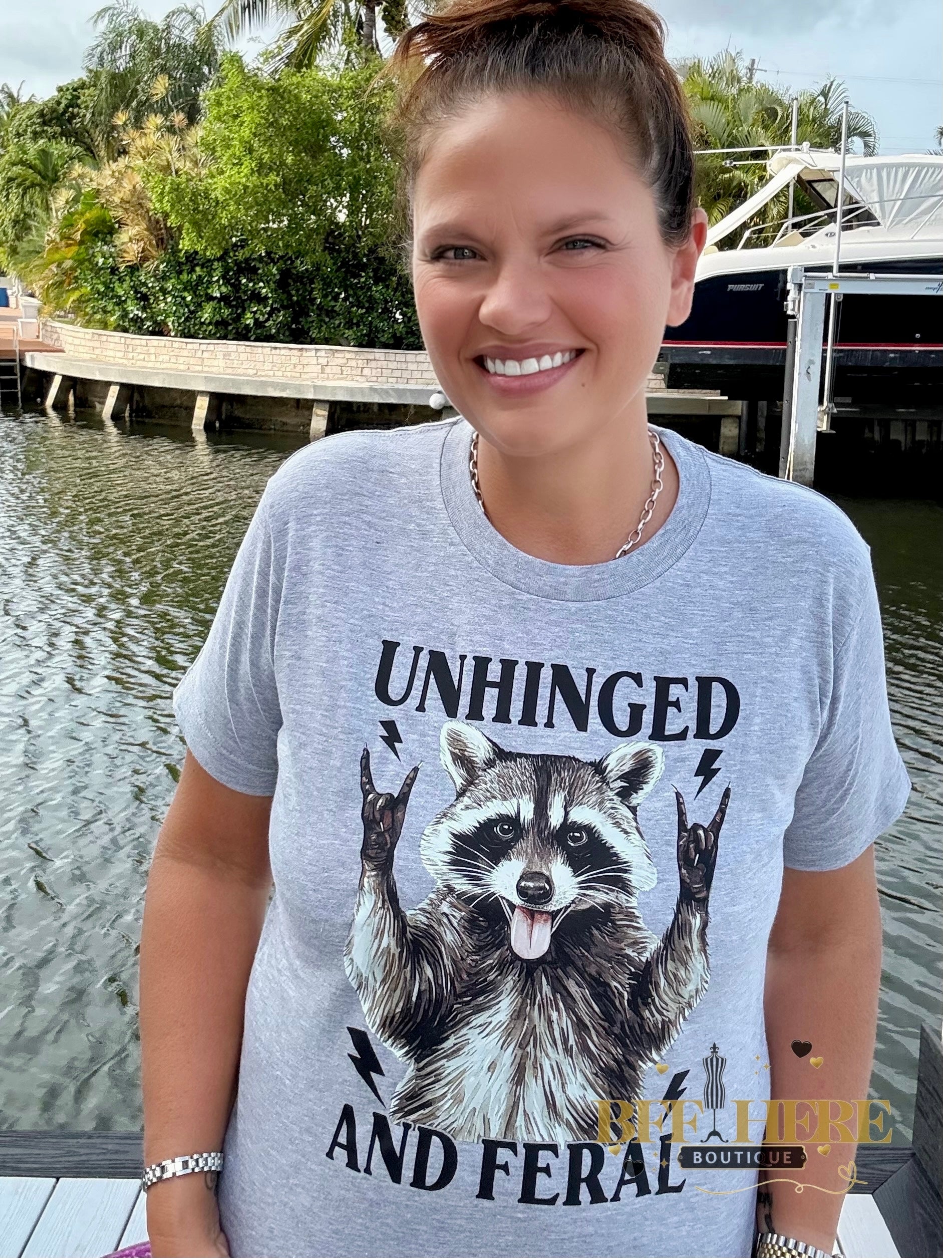 Unhinged And Feral  Tee - BFF Here