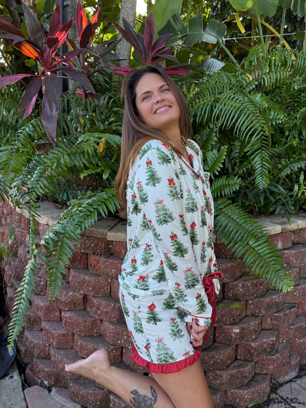 Under the Tree Ruffle Pajama Set by Jess Lea - BFF Here