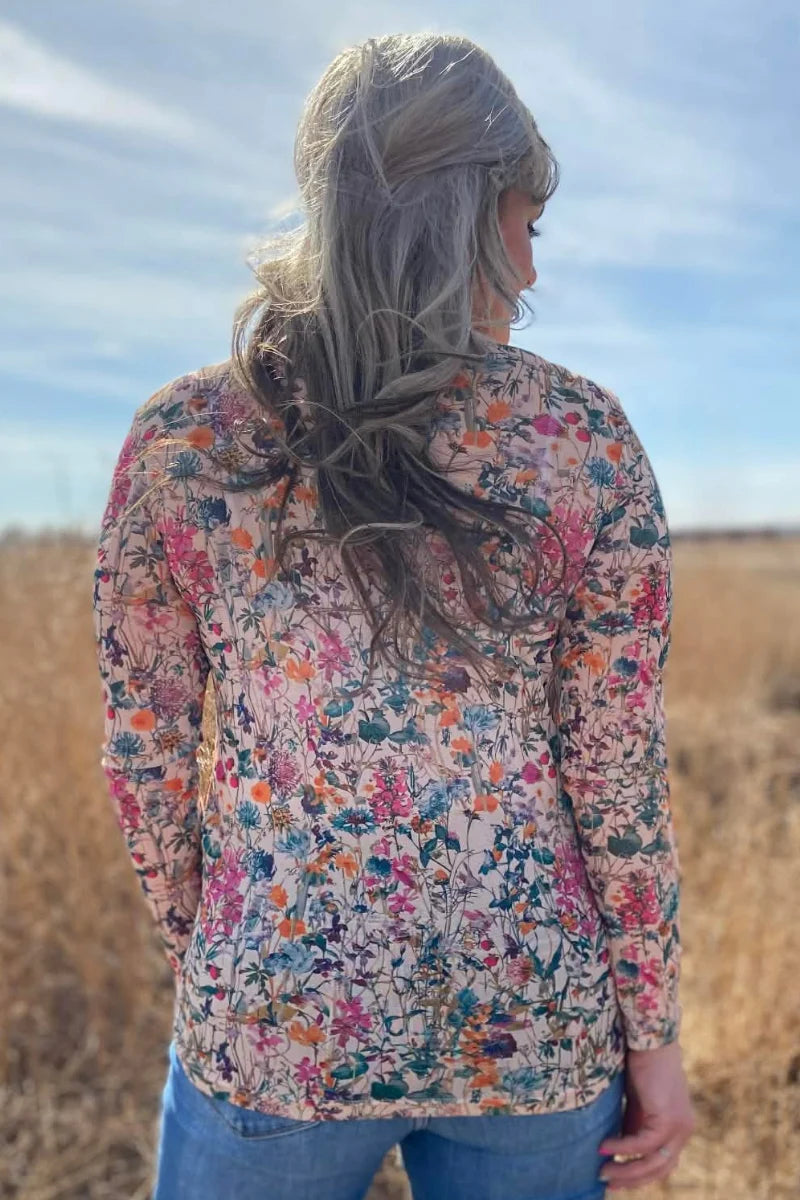 Fields of Floral Mesh Top by Sterling Kreek - BFF Here