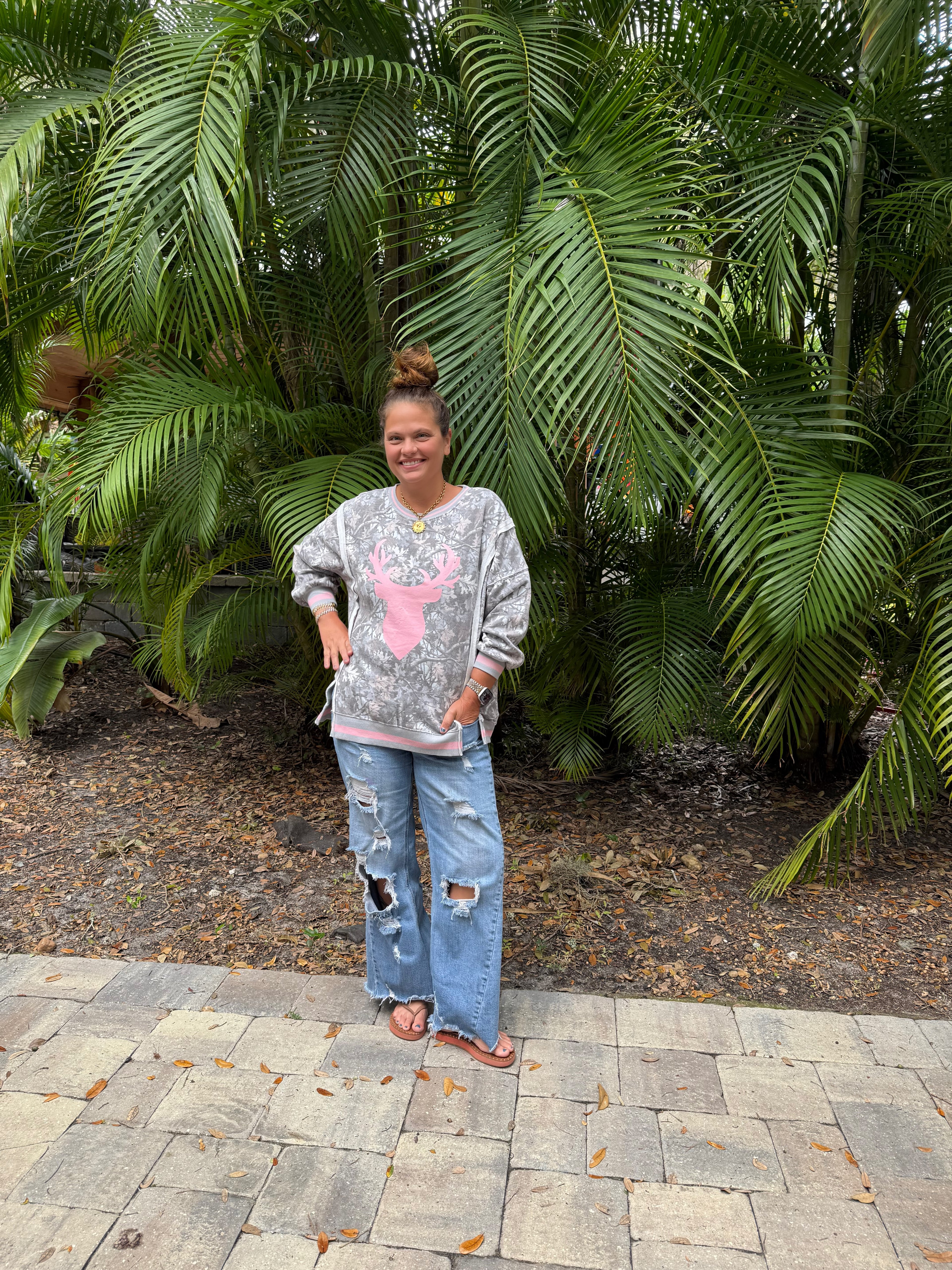 Camo Deer Sweatshirt by JadyK