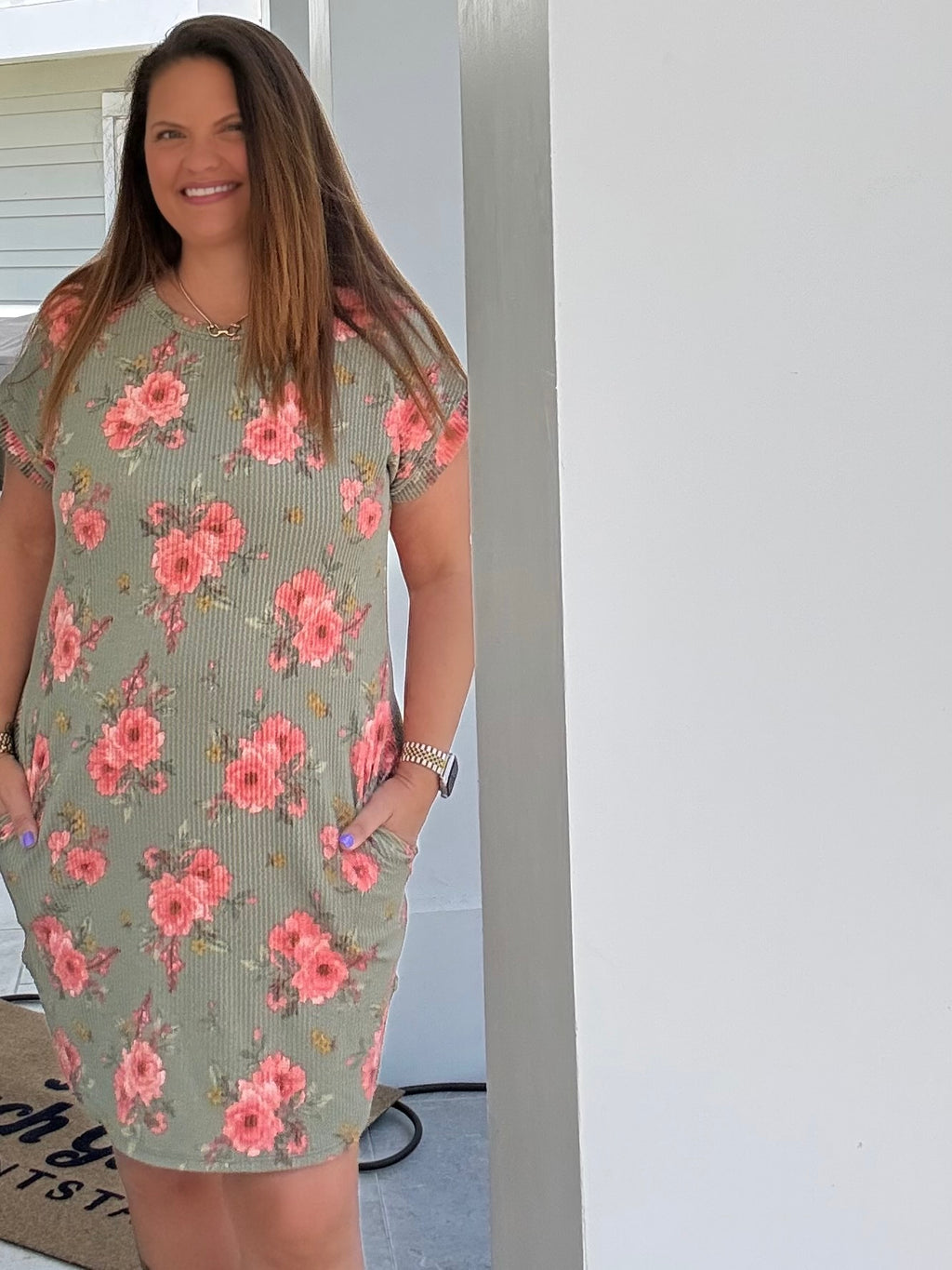 Mini Floral Olive Dress by HeimishUSA (ARRAY) — Ships 2-3 weeks - BFF Here