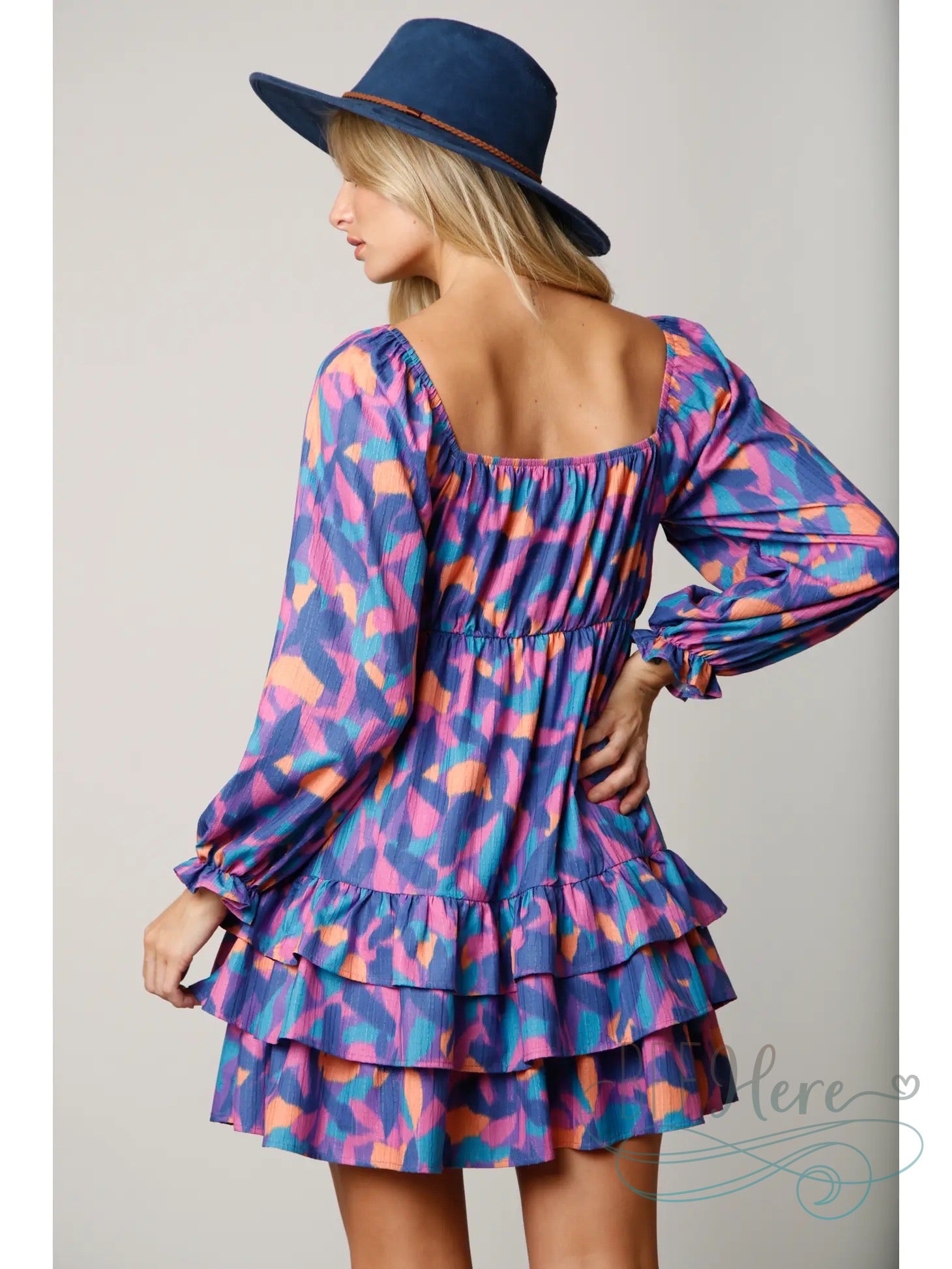 Garden Romance: Flowy Tiered Dress with Delicate Florals - BFF Here