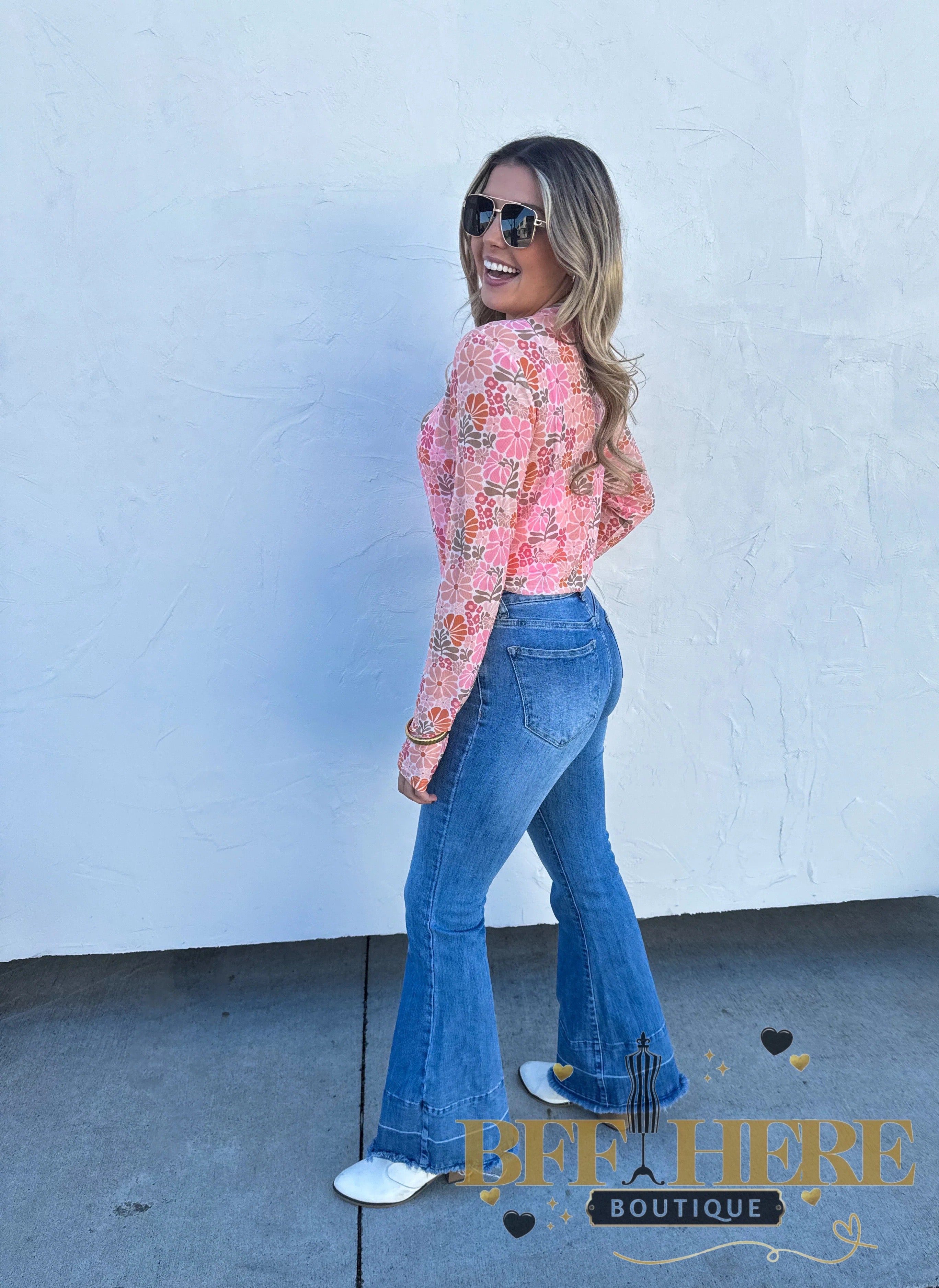 Vintage Floral Mesh Top by Blakeley - BFF Here