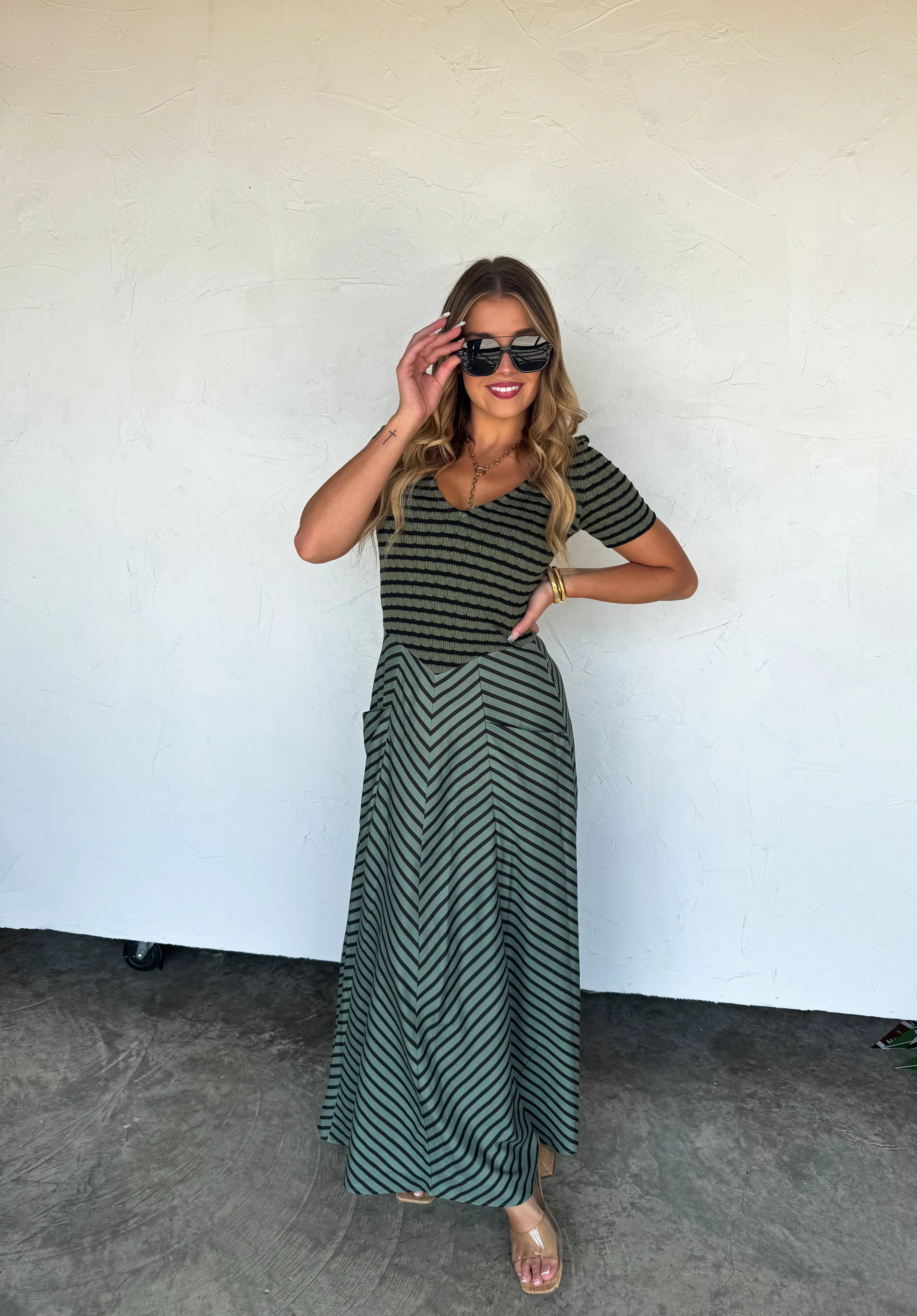 PREORDER: Calista Stripe Dress by Blakeley (ETA: Mid November) - BFF Here