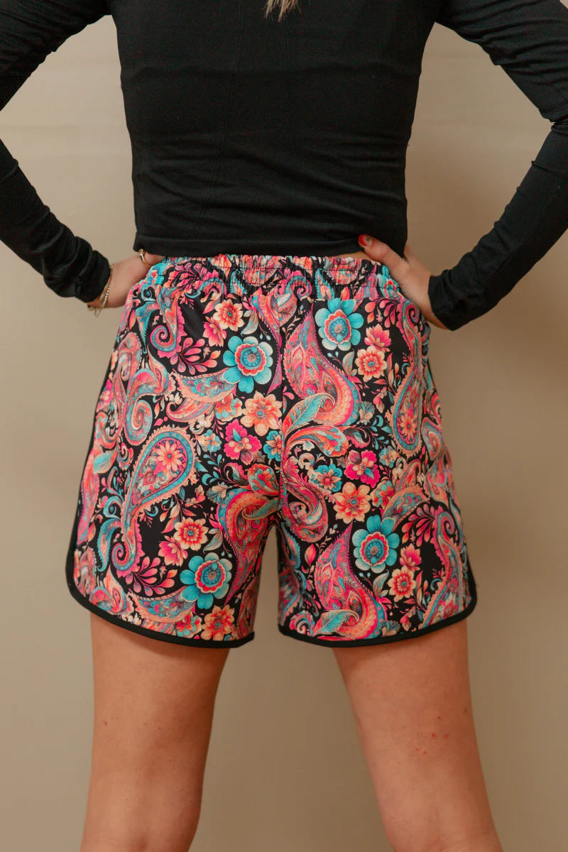 Midnight Bloom Long Shorts by Sterling Kreek - BFF Here