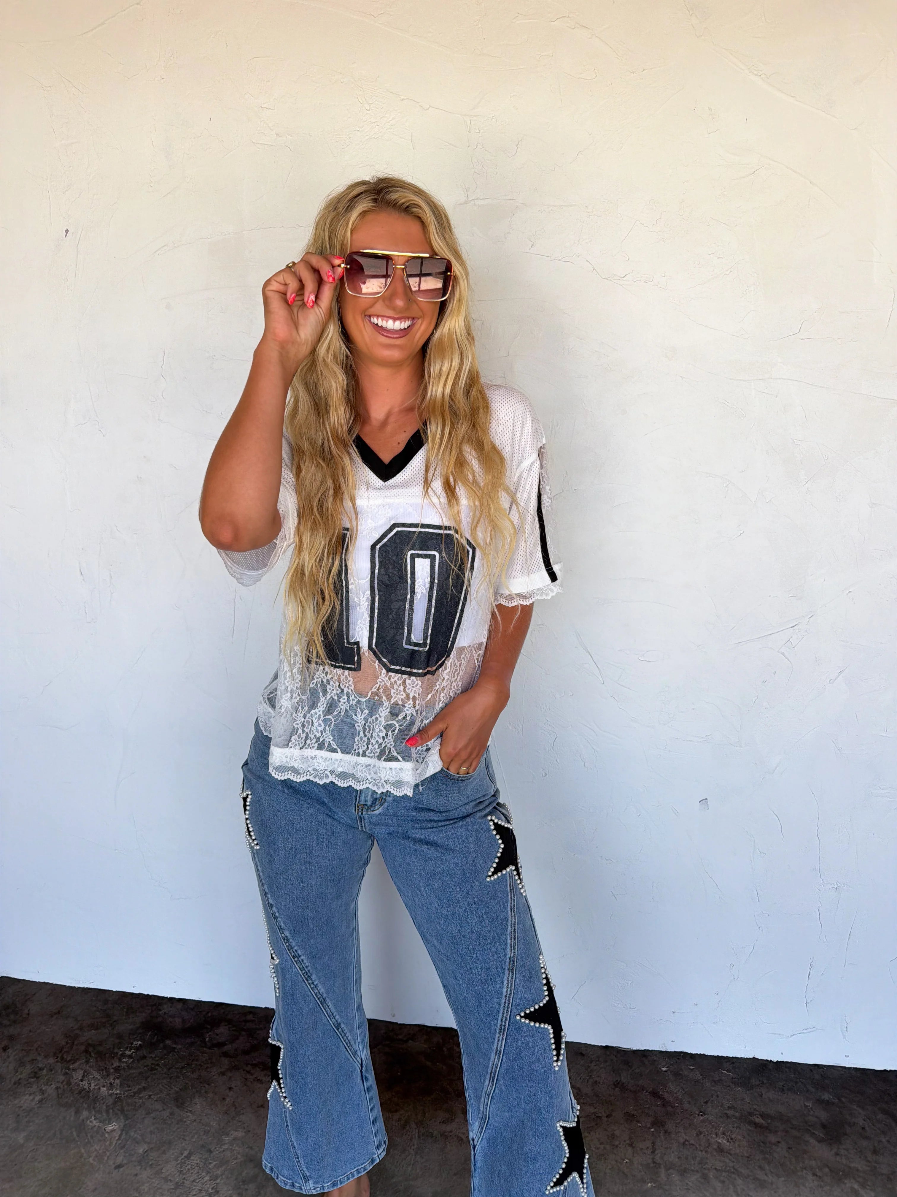 PREORDER: Bleacher Babe Lace Jersey by Blakeley (ETA: July)
