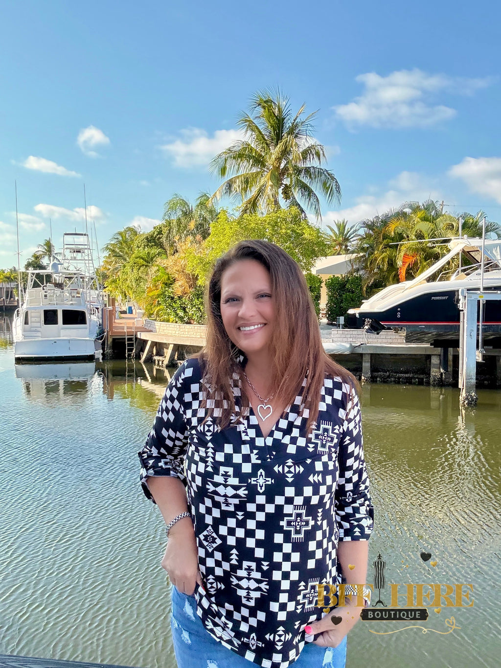 Night Aztec Top by Sterling Kreek - BFF Here