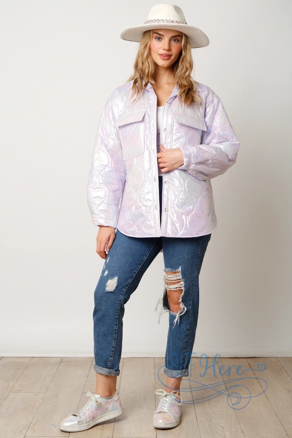 Mystical Glow Iridescent Puffer Jacket / Choice of Color - BFF Here