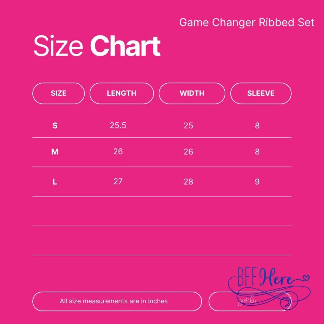 Game Changer Ribbed Set / Hot Pink - BFF Here