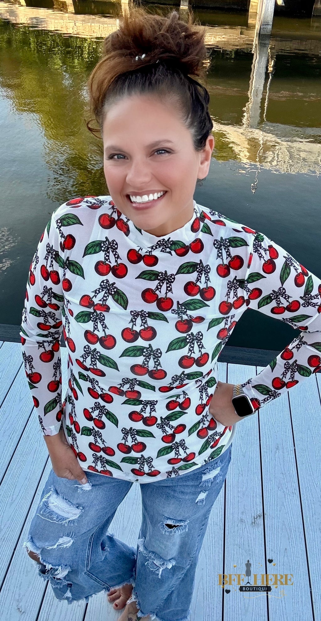 Cherry On Top Mesh Top by Sterling Kreek - BFF Here