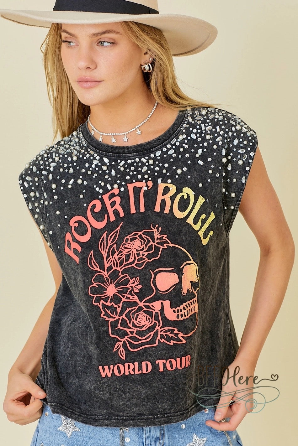 Rock 'n' Roll Rebel Studded Tank - BFF Here