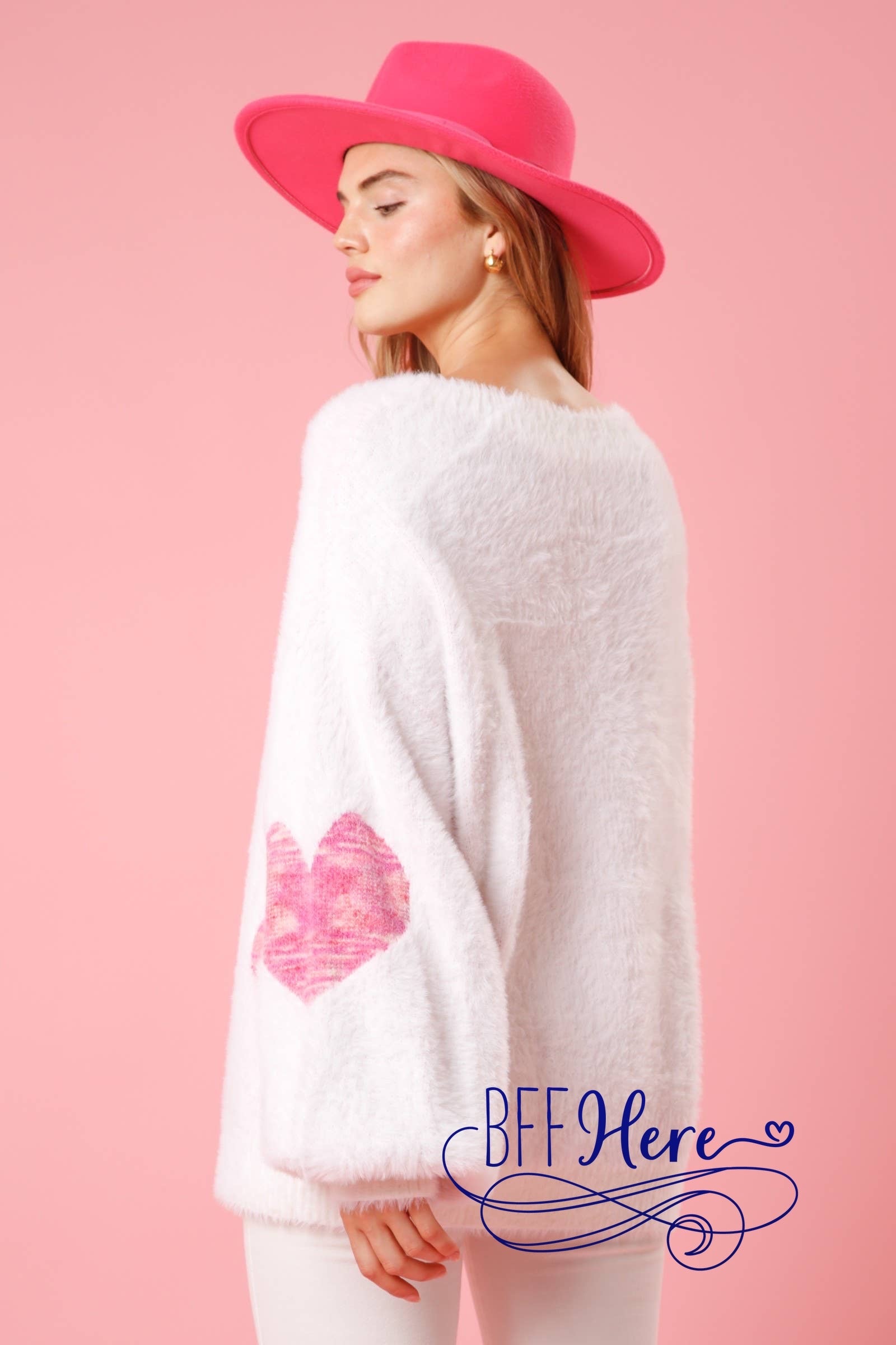 Love Knit: Heart  Sweater / Choice of Color - BFF Here