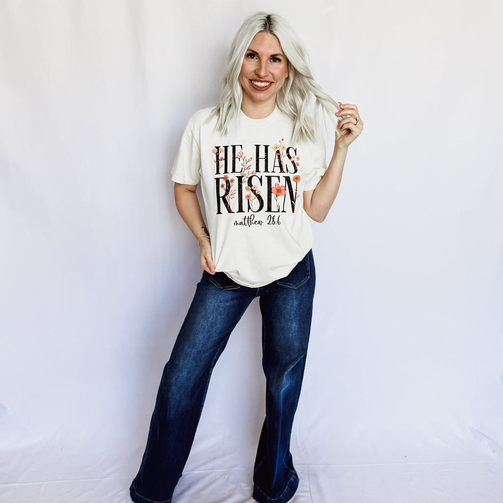 He Has Risen Graphic Tee by FestiviTees (Ships 2-3 weeks) - BFF Here