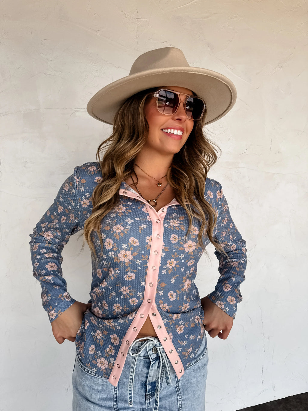 PREORDER: Kori Snap Button Waffle Top by Blakeley (ETA: Late December) - BFF Here