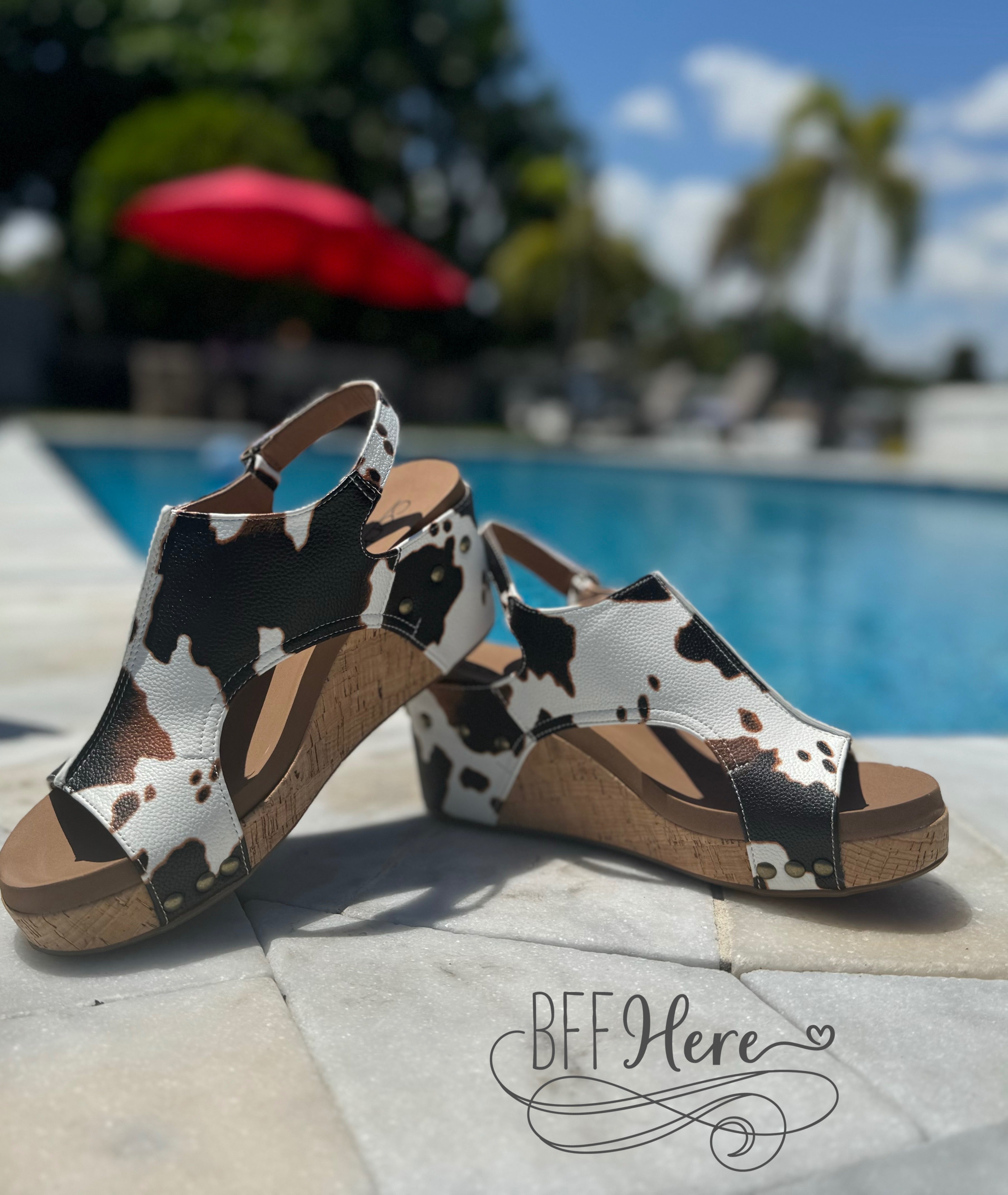 Carley - Cow Smooth by Corkys - BFF Here