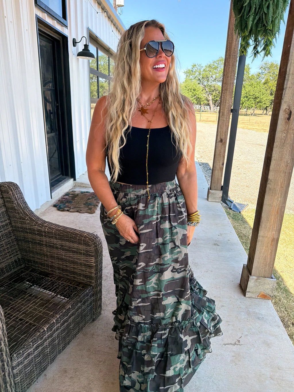 PREORDER: Hidden Gem Camo Maxi Skirt by Blakeley (ETA: November)