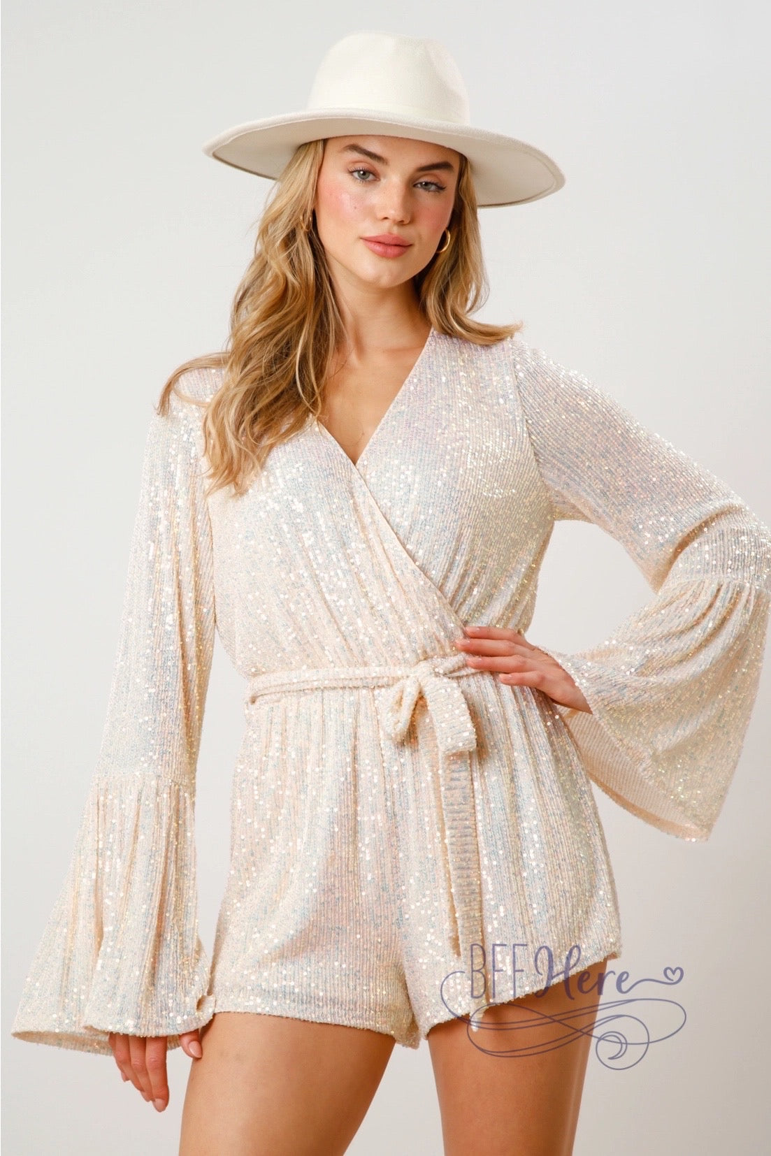 Glam It Up: The Sequin Belted Romper - BFF Here