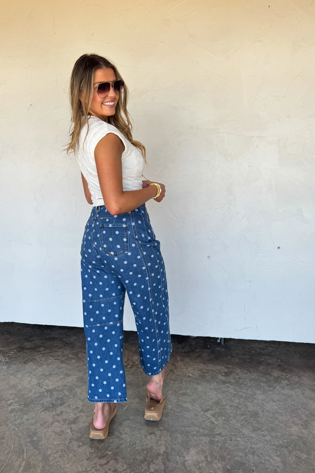 PREORDER: DARLING DOT BARREL JEANS by Blakeley (ETA: July)