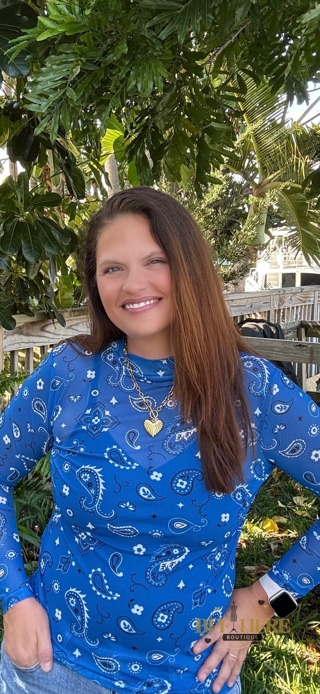 Bandana Babe Mesh Top / Blue by Sterling Kreek - BFF Here