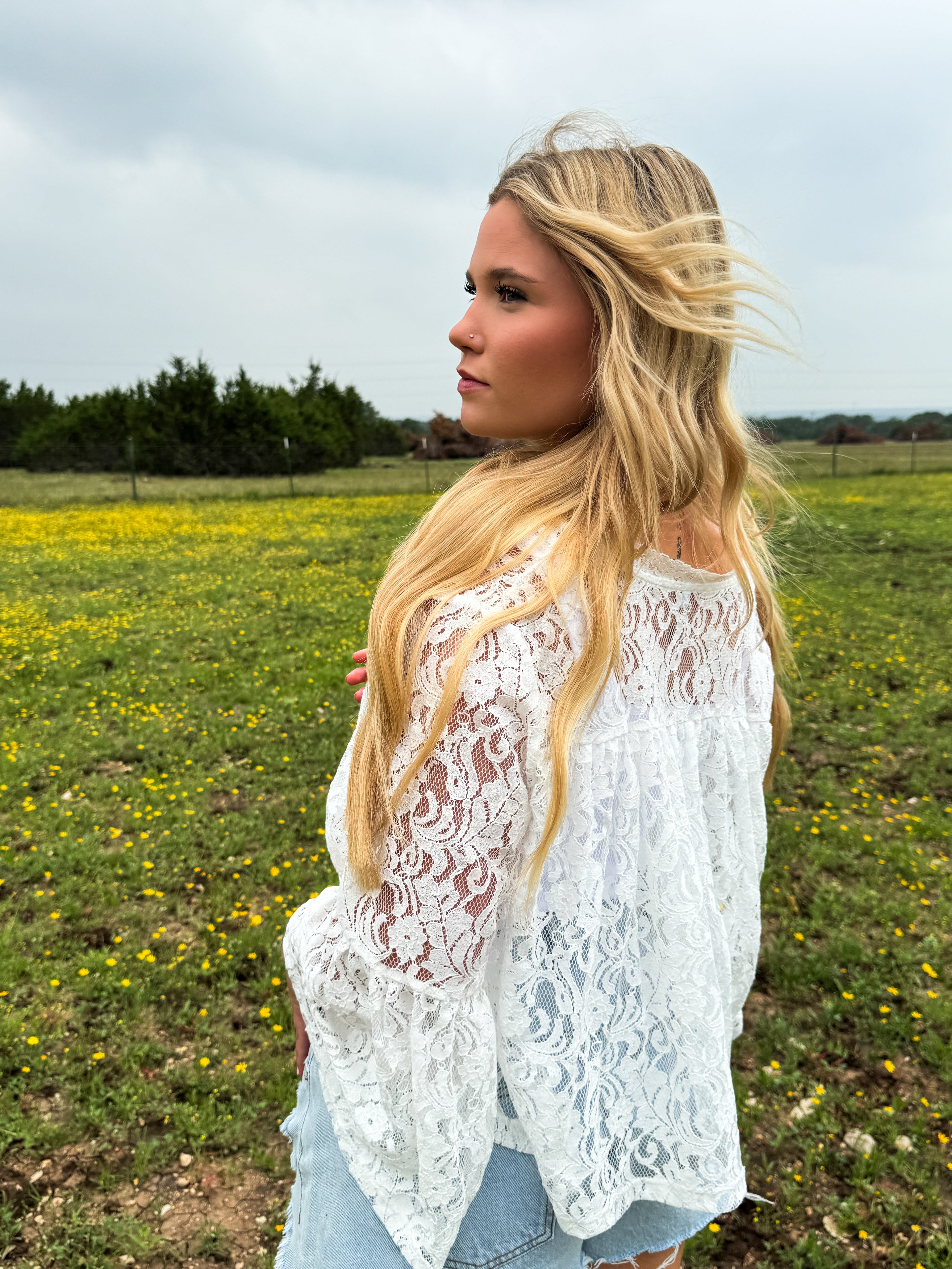 PREORDER- SWEET MAGNOLIA LACE TOP by Blakeley - BFF Here
