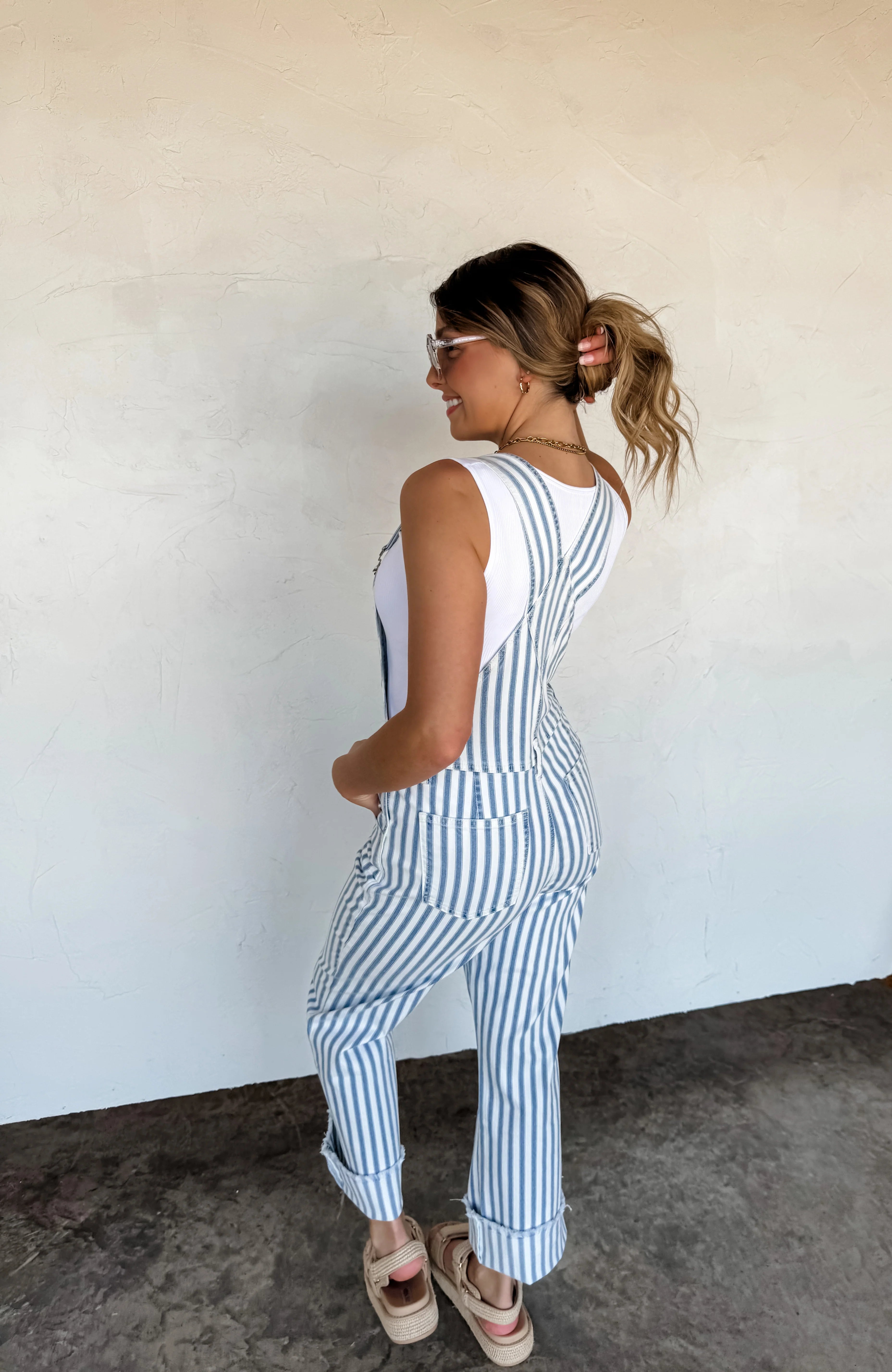 Dahlia Stripe Overalls by Blakeley - BFF Here
