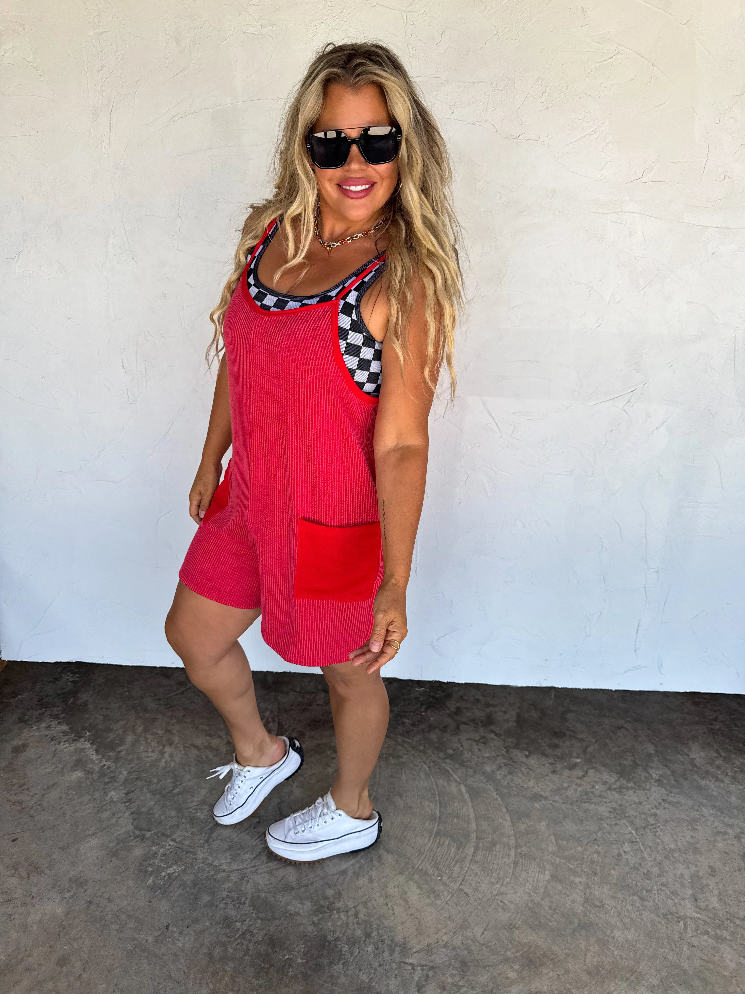 Kinsey Ribbed Romper by Blakeley - BFF Here