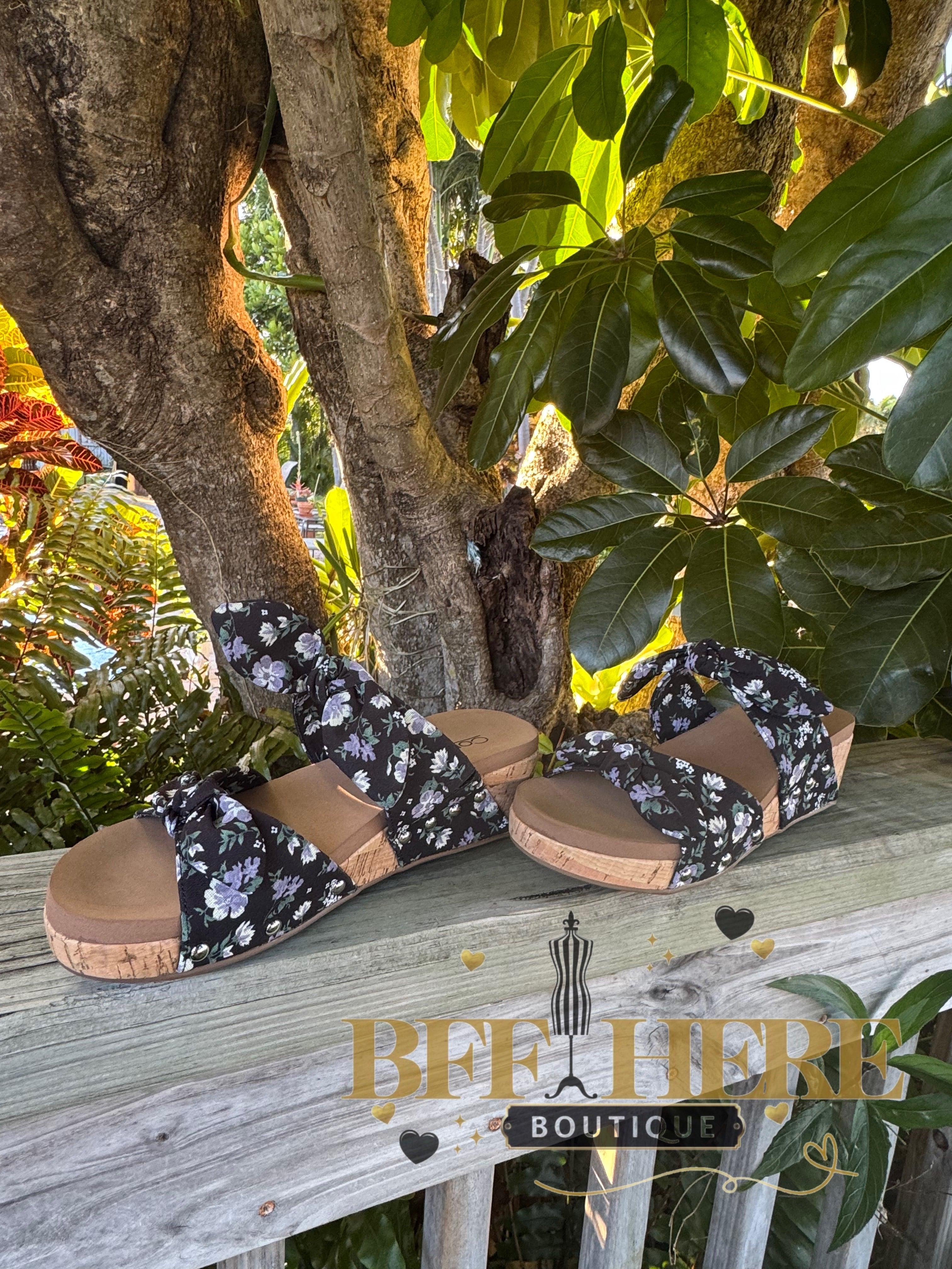 Sittin Pretty — Black Floral by Corkys - BFF Here