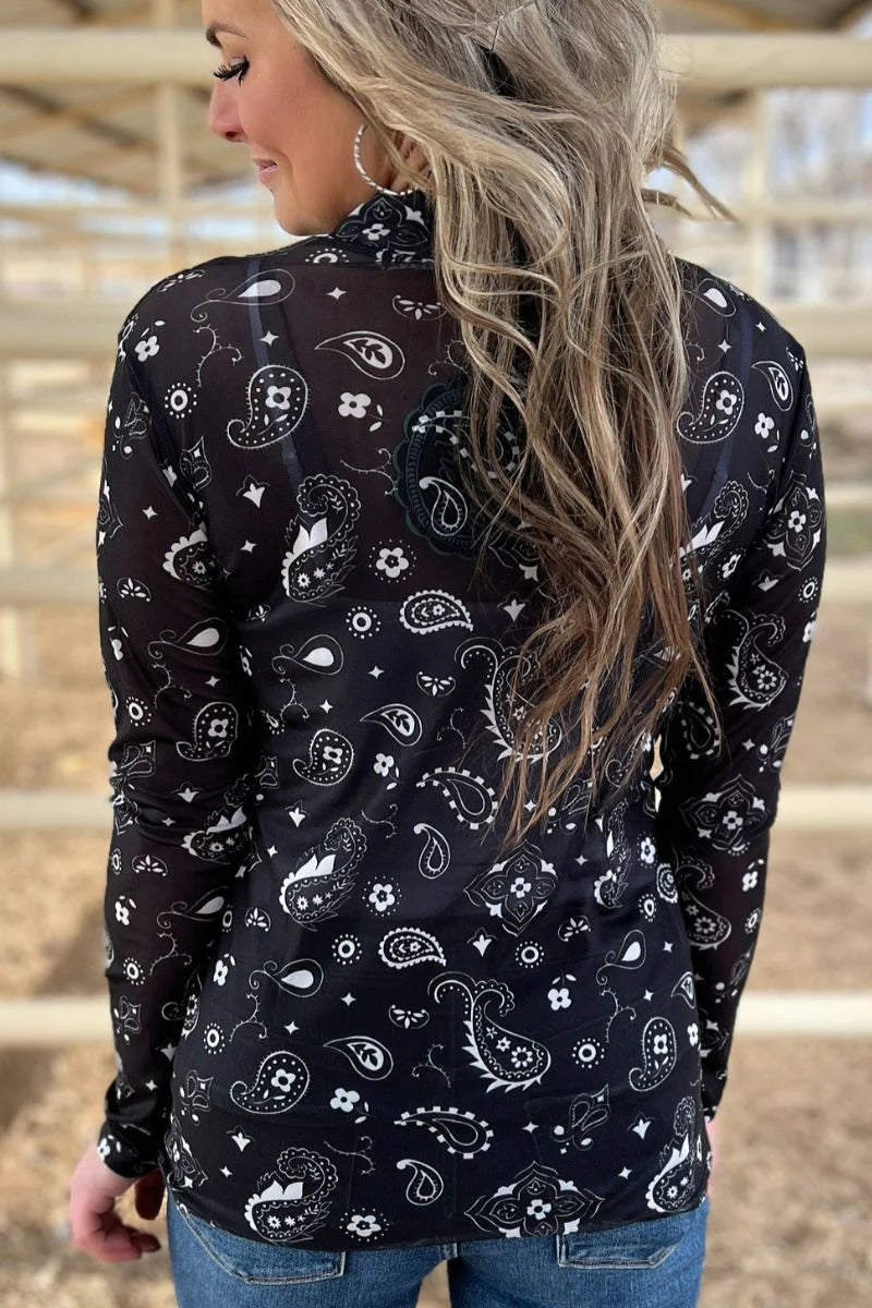 Bandana Babe Mesh Top / Black by Sterling Kreek - BFF Here