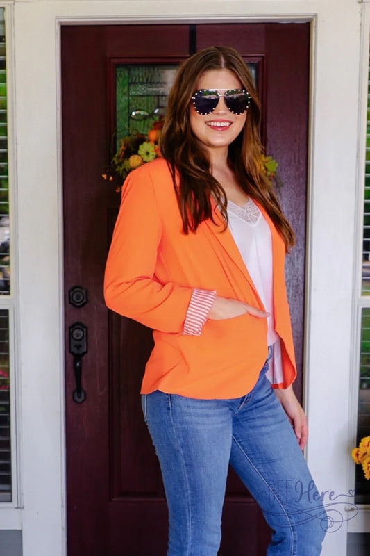 PREORDER-Peyton Blazer / Orange ( Ships Beginning of November) - BFF Here