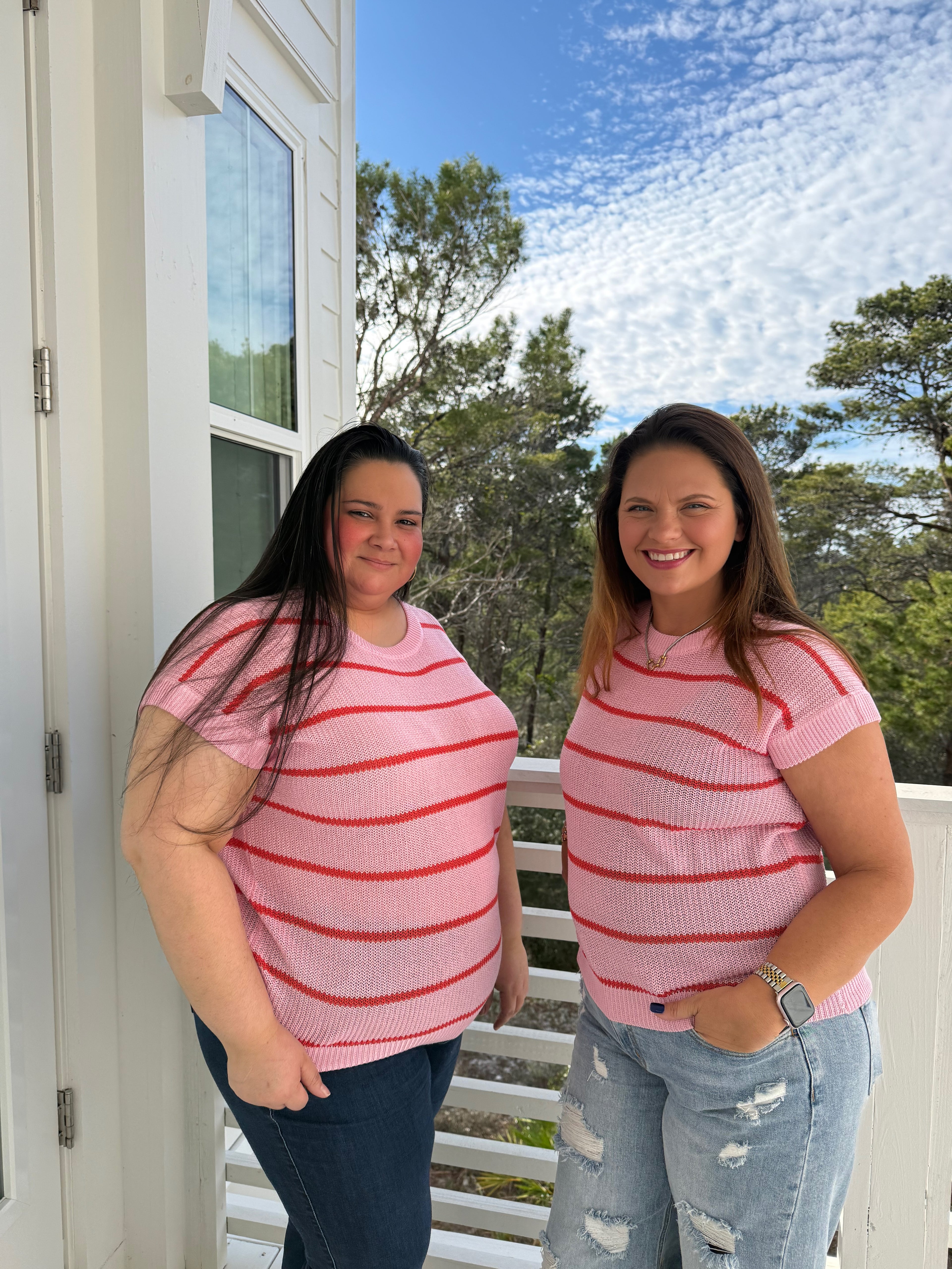 Relaxed Fit Striped Short Sleeve Knit Top by Sew In Love (Ships 2-3 weeks) - BFF Here