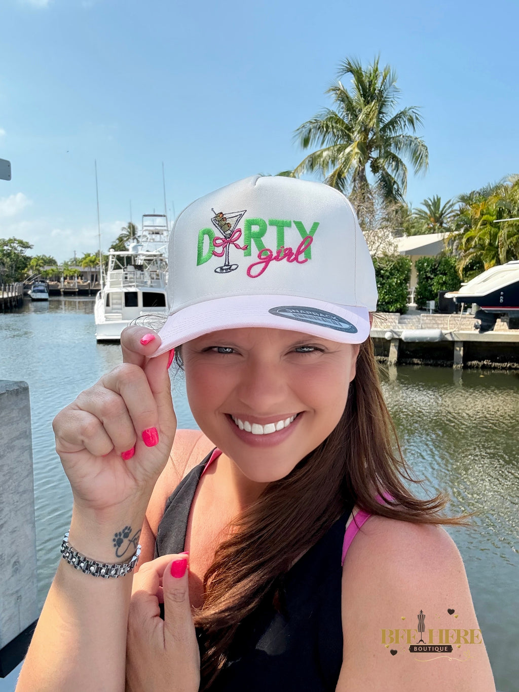 Dirty Girl Embroidered Trucker Hat - BFF Here