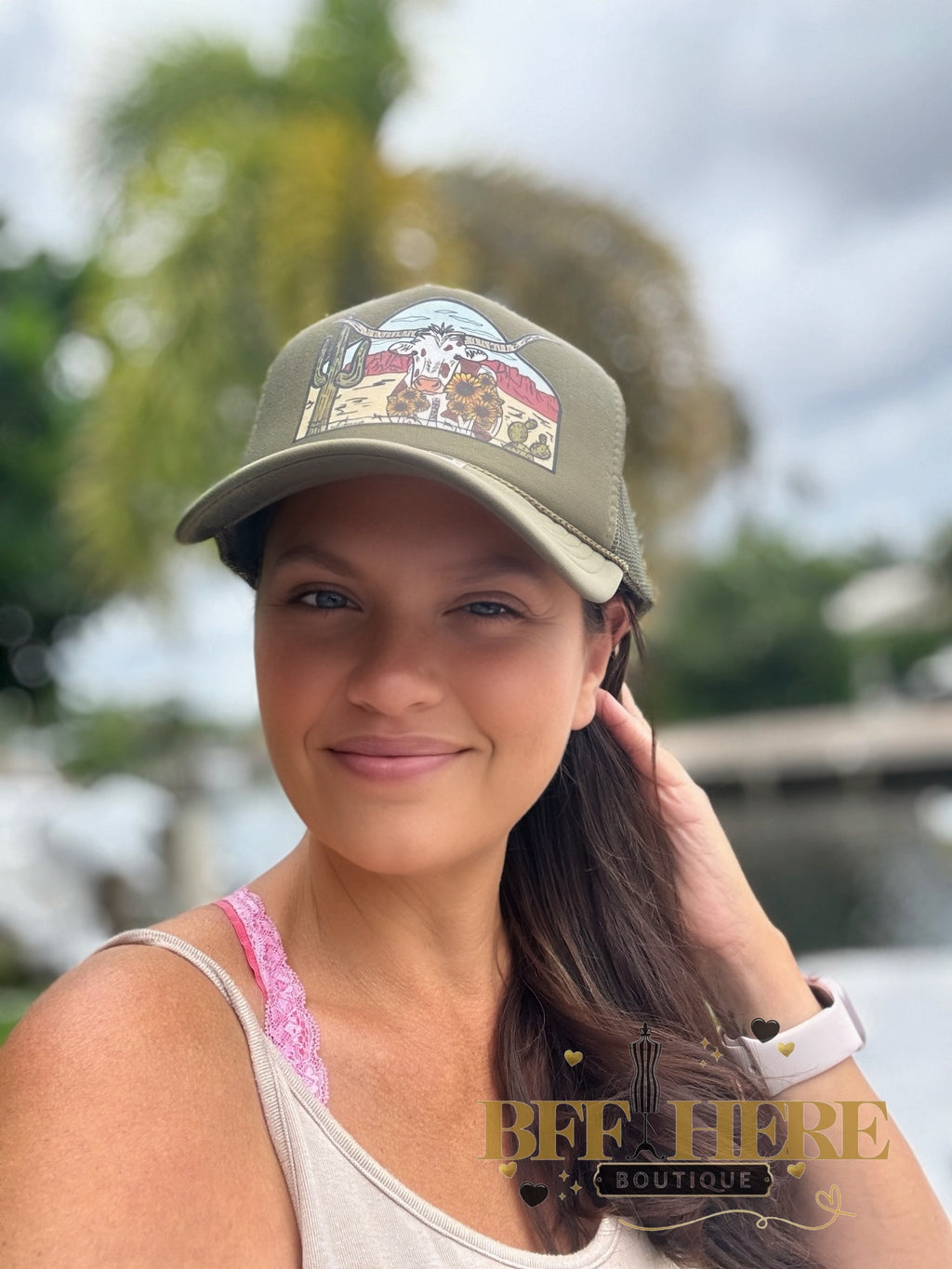 Desert Sun Longhorn Trucker Hat - BFF Here