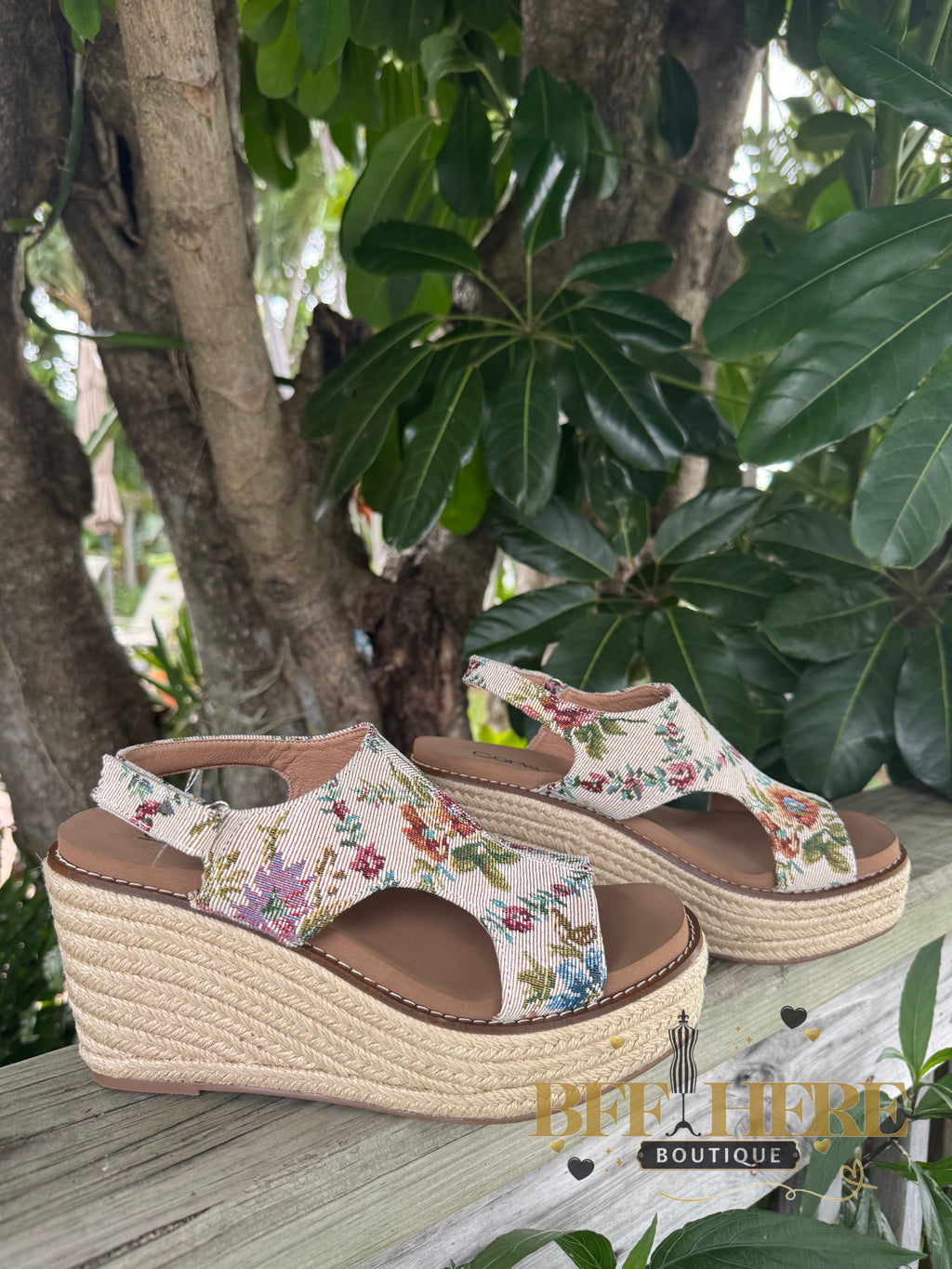 Freddie - Sand Brocade Floral by Corkys - BFF Here