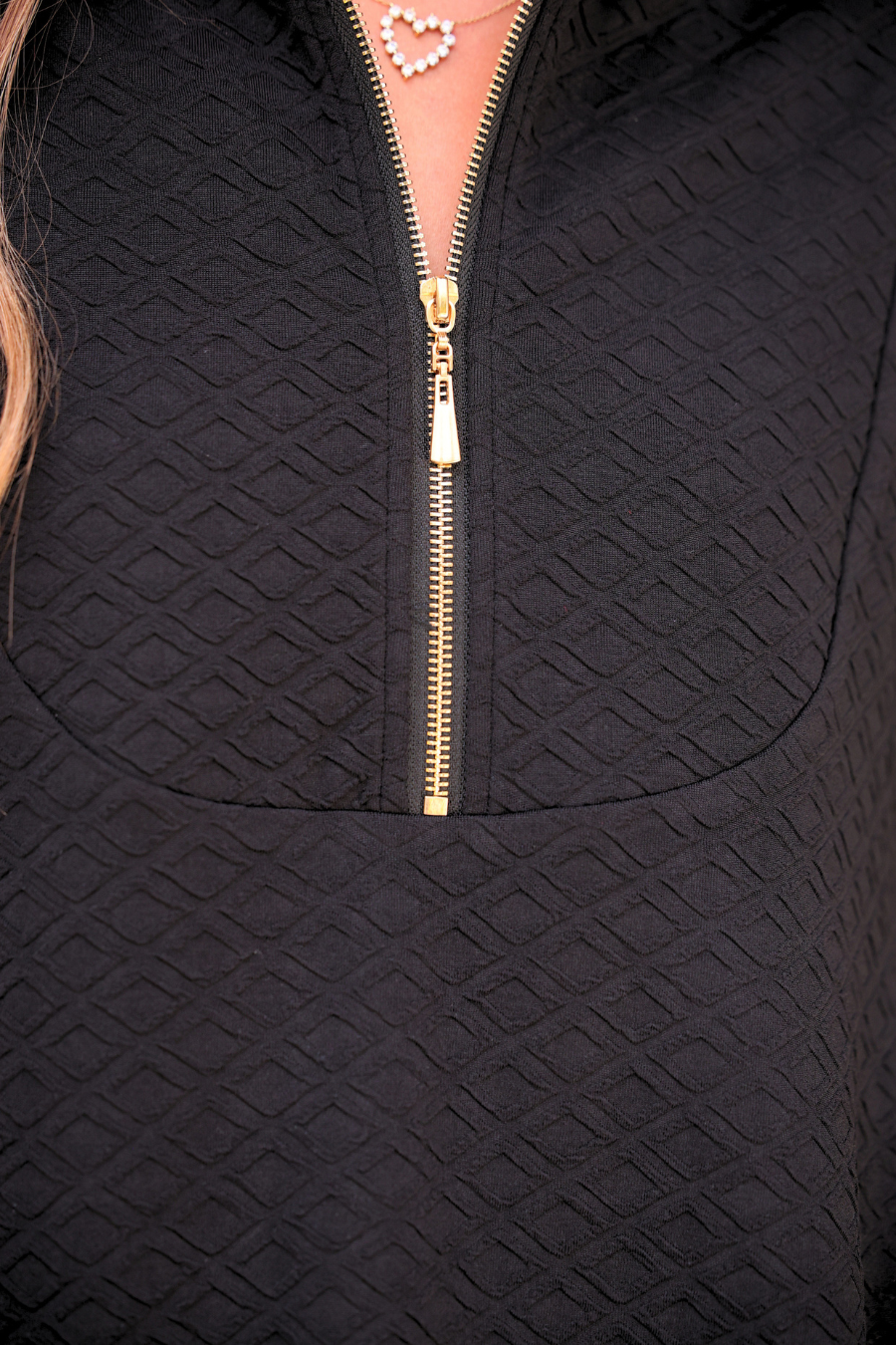 PREORDER: Ezra Textured Zipper Dress /  Black by Jess Lea (ETA: September)