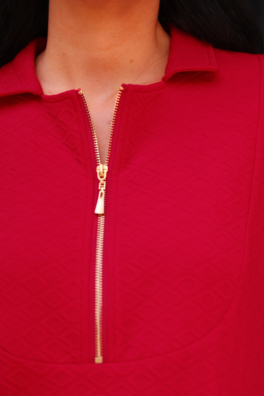 PREORDER: Ezra Textured Zipper Dress / Red by Jess Lea (ETA: September)