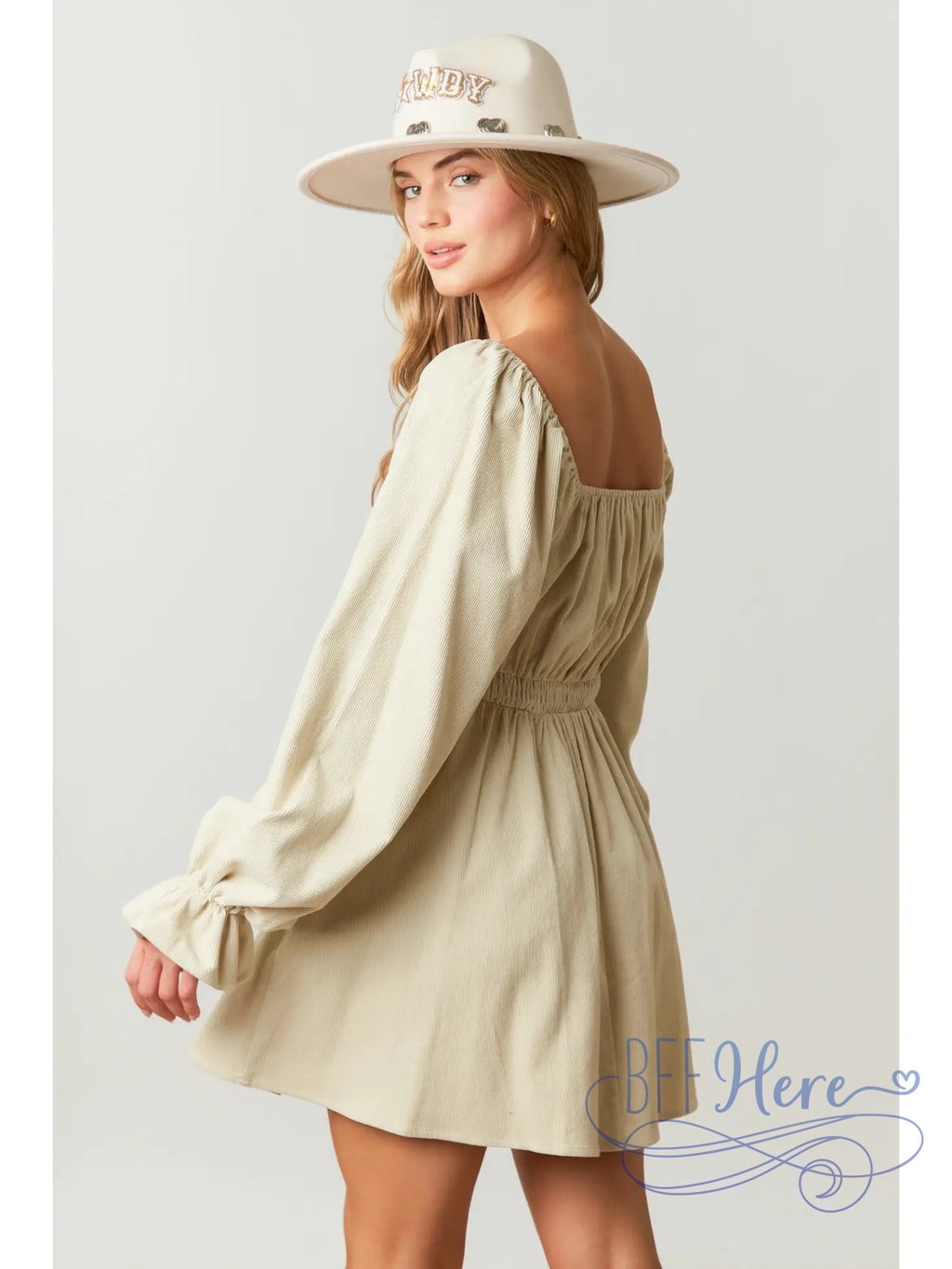 Glistening Gala Sequin Smock-Waist Dress - BFF Here