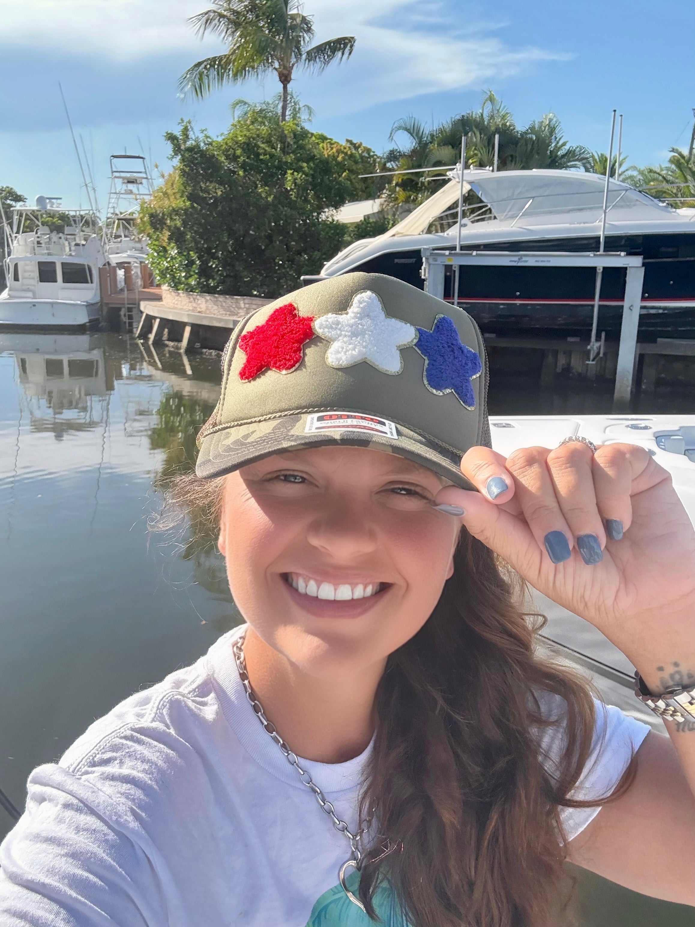 Star-Spangled Camo Trucker Hat - BFF Here