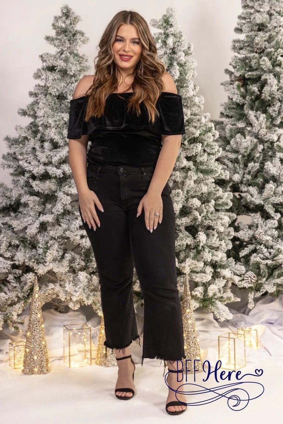 Just A Crush Velvet Bodysuit / Choice of Color - BFF Here