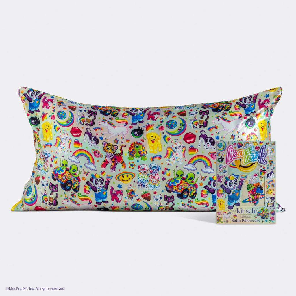 Lisa Frank X Kitsch Satin Pillowcase - the Fantastic World of Lisa Frank - BFF Here