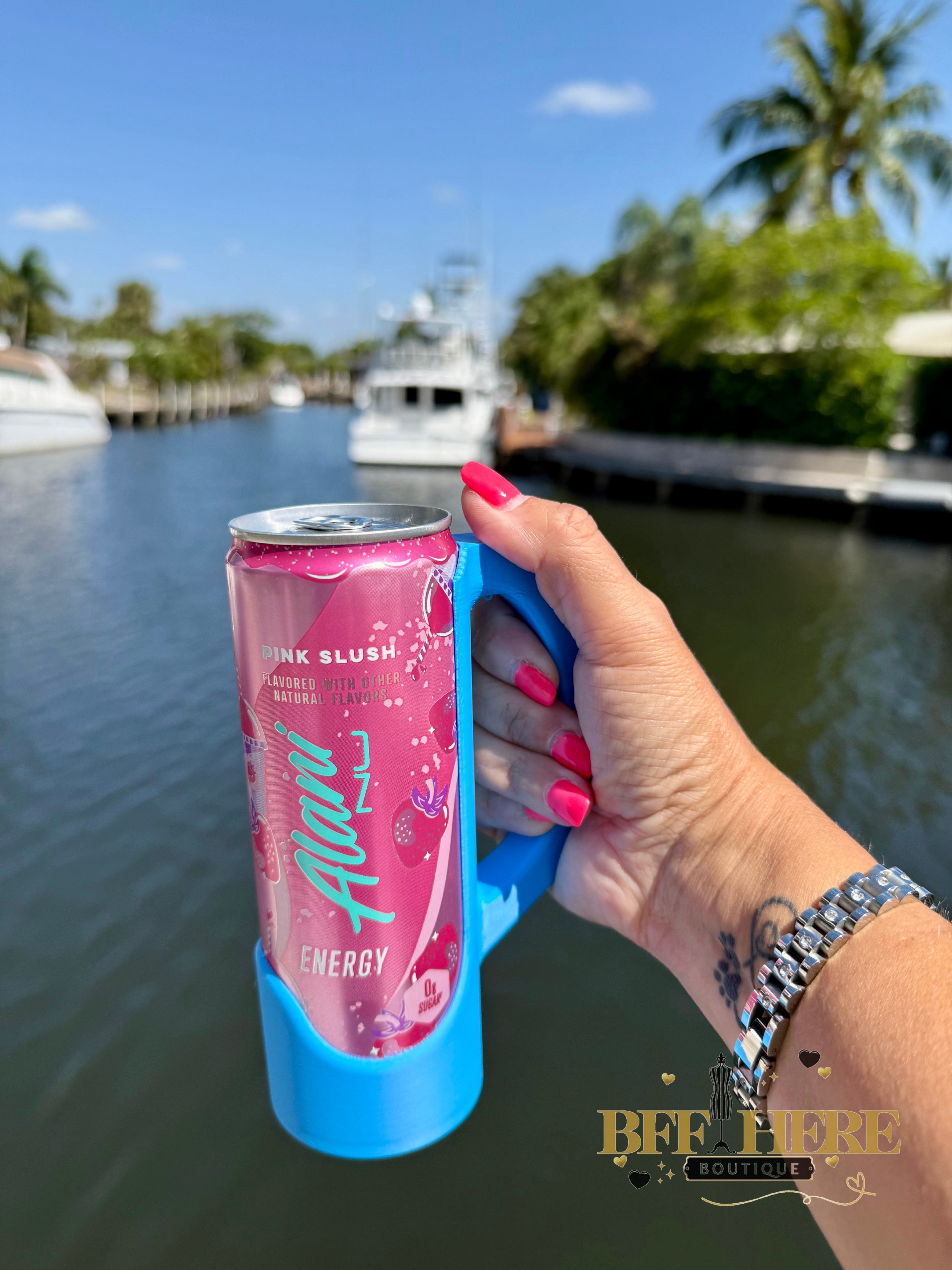 Sip & Chill Skinny Can Holder / Choice of Color - BFF Here