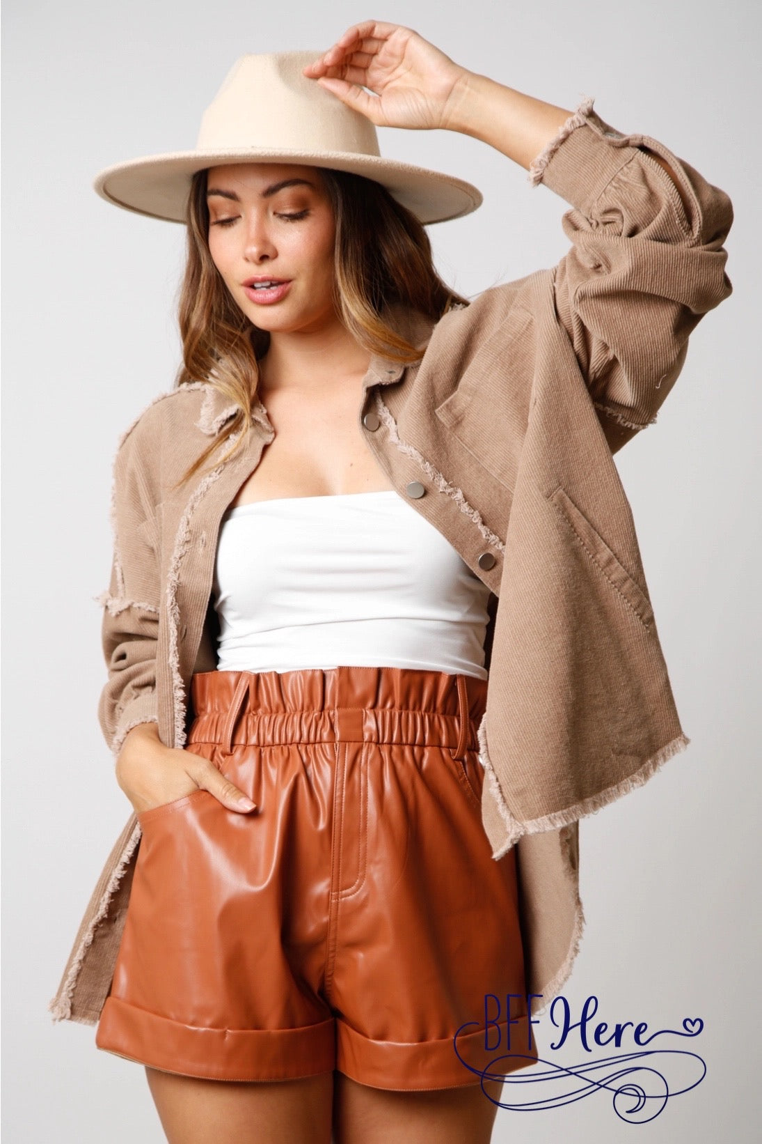 Frontier Sparkle: Western-Inspired Sequin Corduroy Jacket - BFF Here