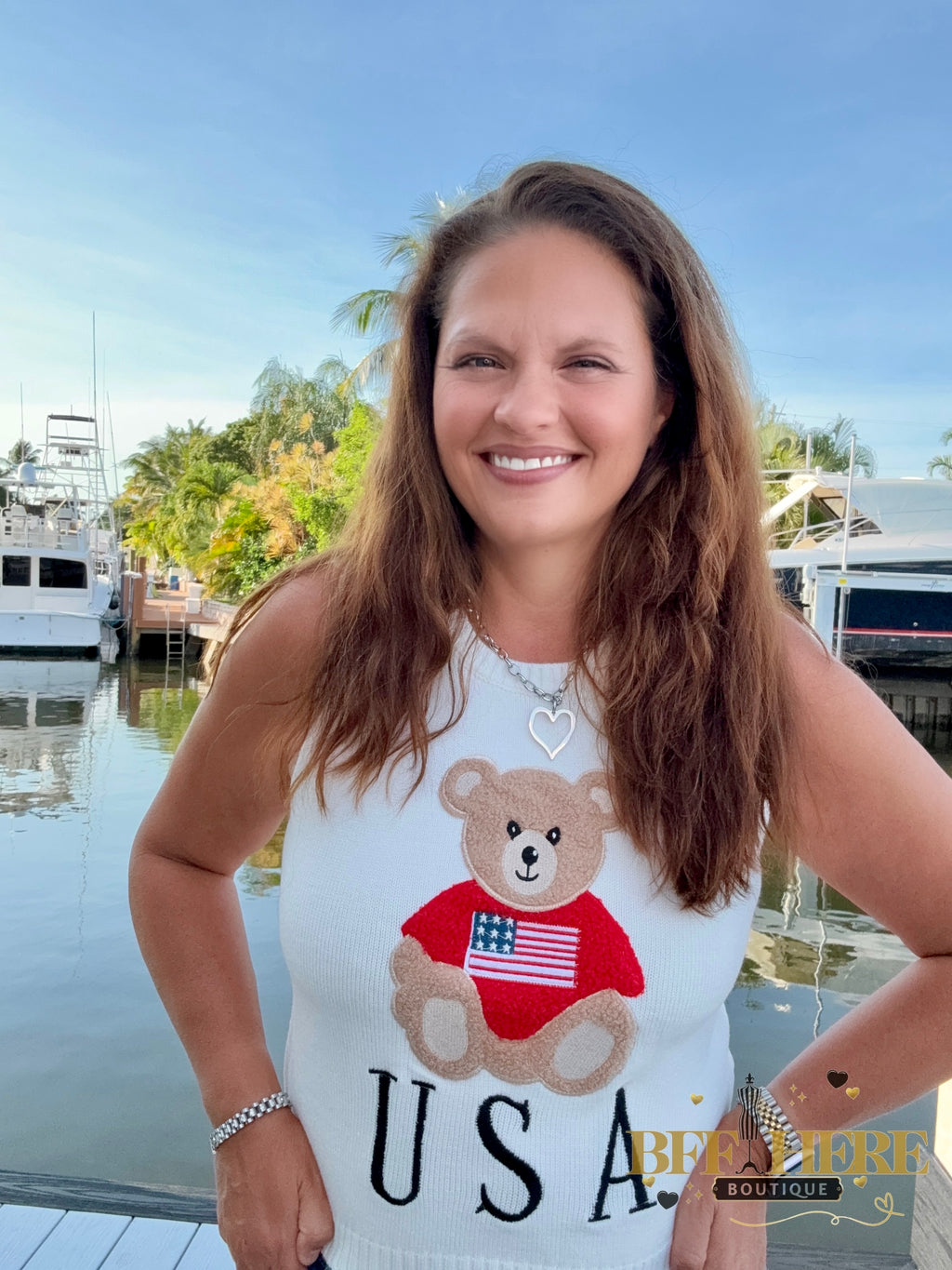 Stars & Teddy USA Sweater Tank by Sweet Lovely by Jen - BFF Here