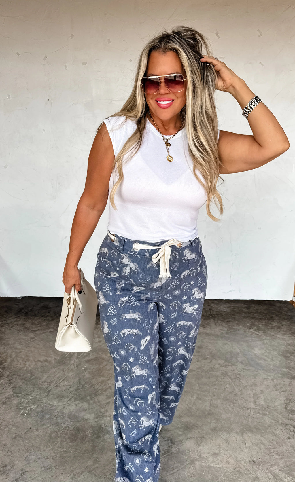 PREORDER: Rodeo Sky Stretch Denim Pants  by Blakeley(ETA January)