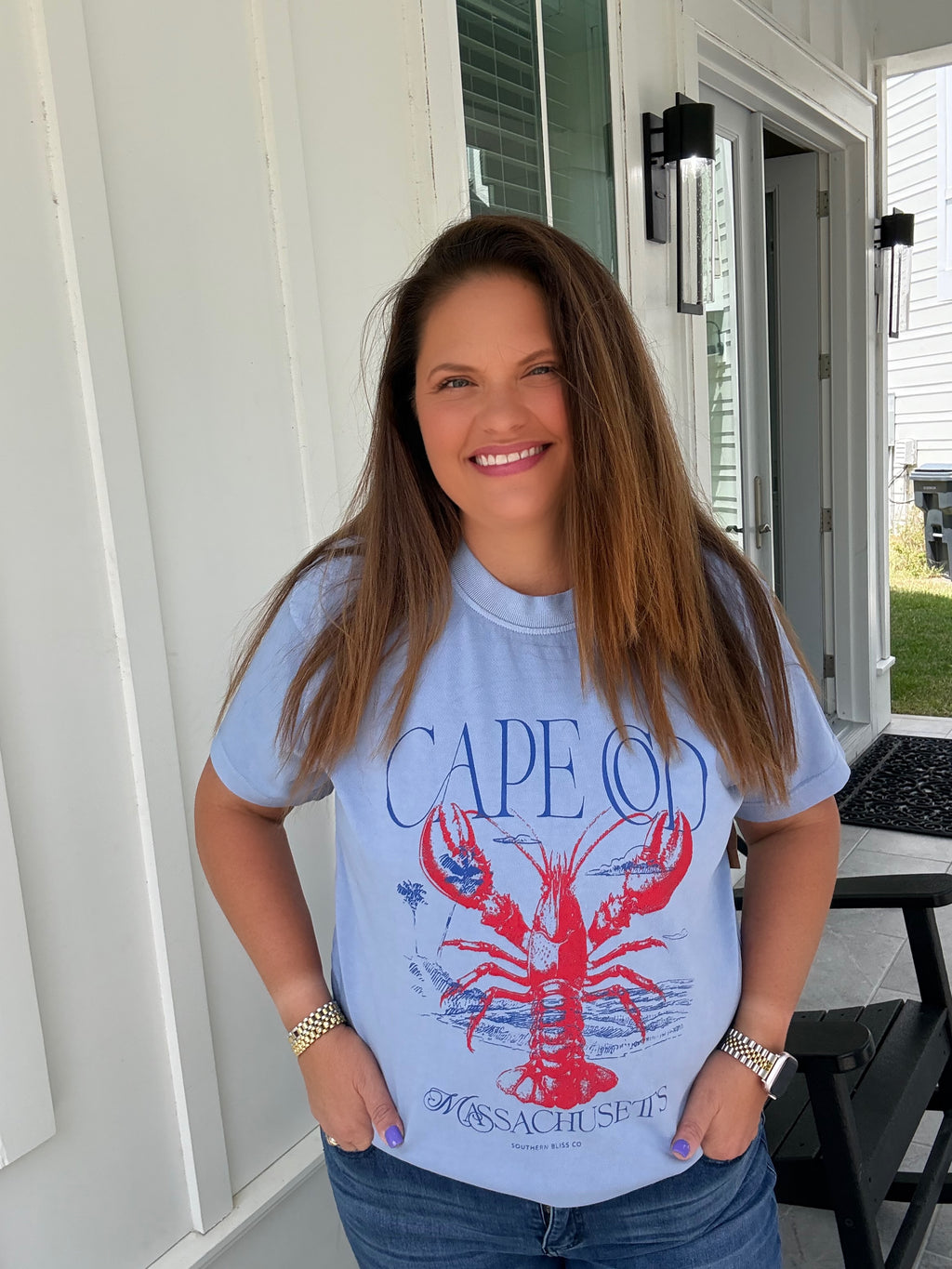 Cape Cod Mock Neck Tee by Southern Bliss (ARRAY) - BFF Here