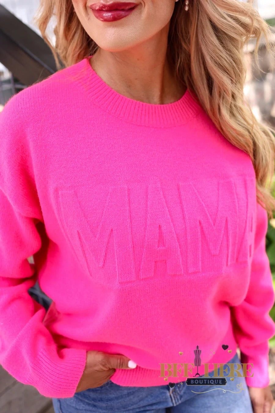 Mama Embossed Sweater by Jess Lea